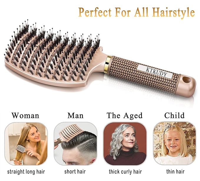 Detangling Brush for Women & Kids, Detangler Brush for Wet & Dry Hair