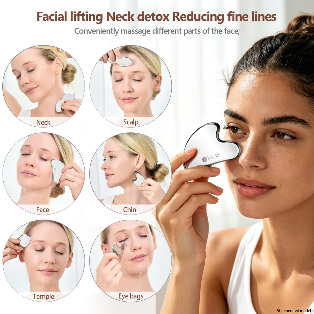 Niymyin 304 Stainless Steel Fascia Gua Sha for IASTM & Sore Muscle Massage