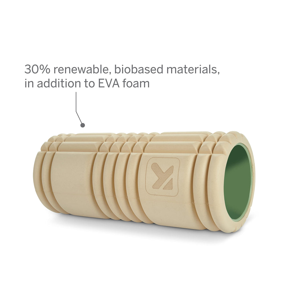 TRIGGERPOINT Performance Therapy Grid Patented Multi-Density Foam Massage Roller (30% Renewable Materials) Exercise, Deep Tissue Muscle - Muscle Pain&Tightness, Improves Circulation (13"), Tan