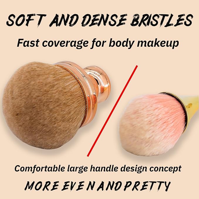 Extra Large Soft Makeup Brushes for Face and Body,Body Brush for Self Tanner Lotion Applicator,Premium Kabuki Foundation Brush Self Tanner Bronzer Brushes