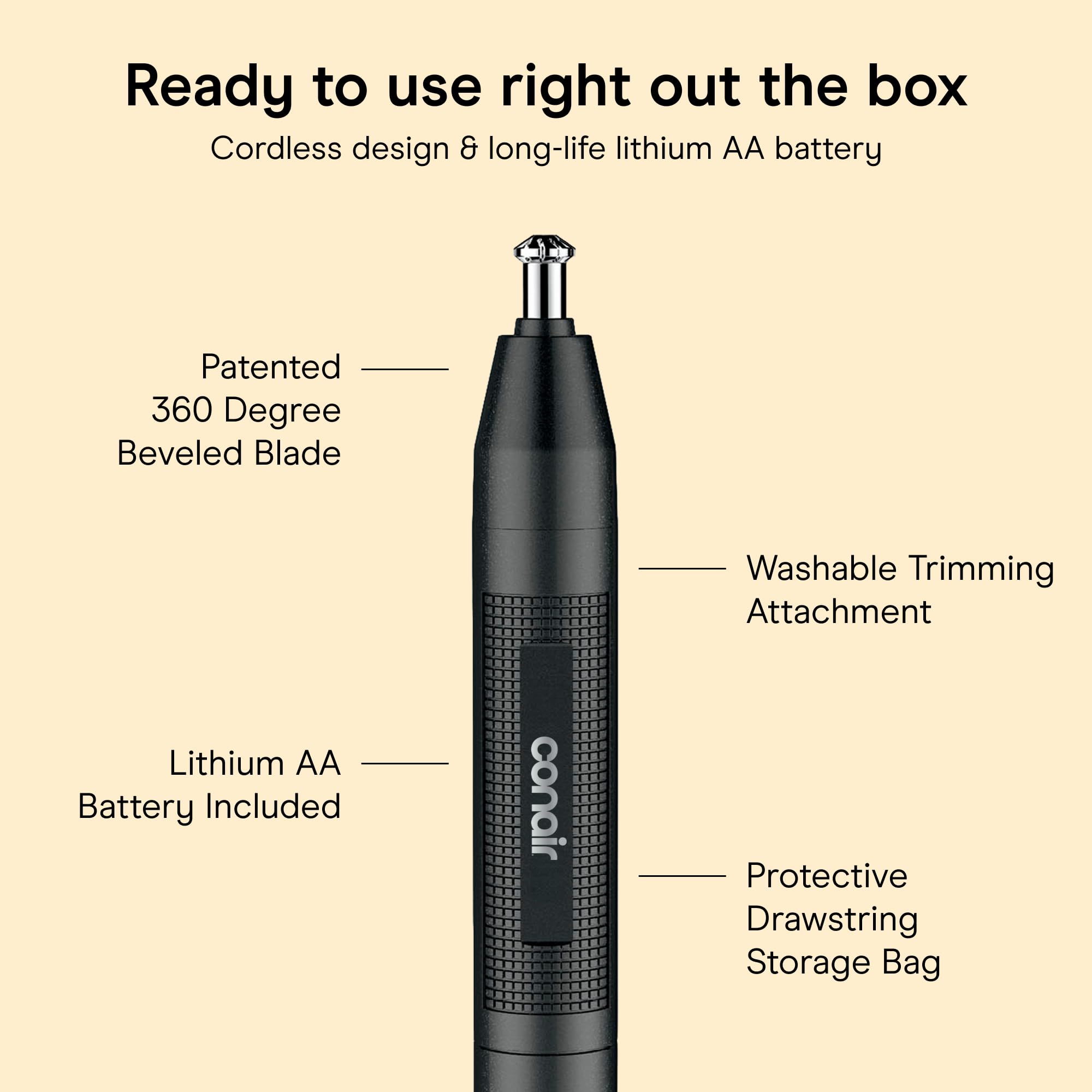 ConairMAN 360° Bevel Blade Ear and Nose Trimmer