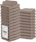 STF Linen 24 Pack Sand Hand Towel 100% Cotton Spa Towel – 16x26 inches Highly Absorbable Facial Towels Gym, Hair Towel and Face Towel Bulk Small Towels (Not Bleach Proof)