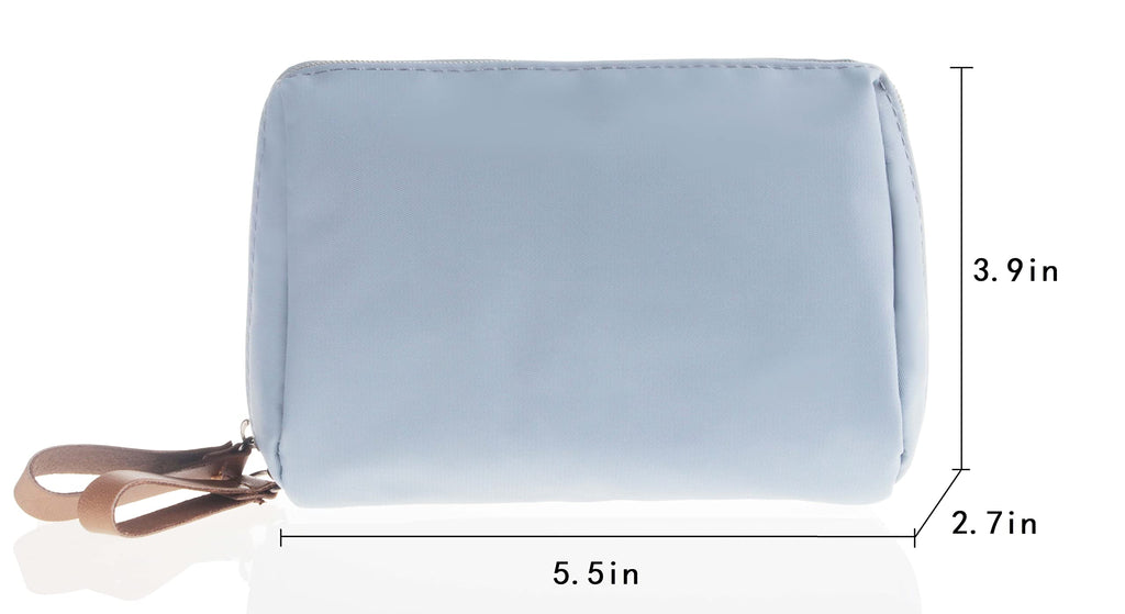 Kososuru Small Makeup Bag for Purse Portable Waterproof Cosmetic Bag Travel Makeup Pouch for Women (Grey, Square)
