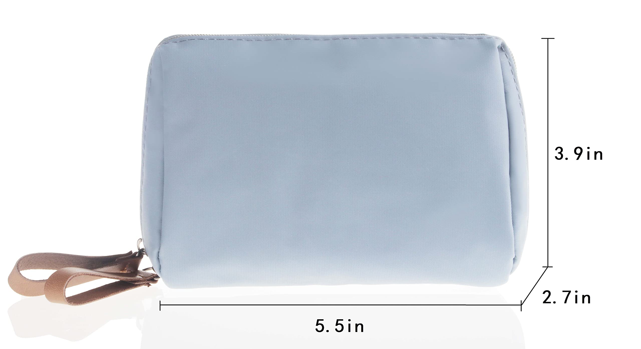 Kososuru Small Makeup Bag for Purse Portable Waterproof Cosmetic Bag Travel Makeup Pouch for Women (Grey, Square)