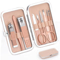 9 PCS Nail Clippers, ONEHERE Premium Manicure Set, Professional Grooming Gift Kit, Pedicure Kit, Facial, Hand, Foot, Cuticle Nail Care Tools, Fingernail Clippers with Luxurious Portable Travel Case