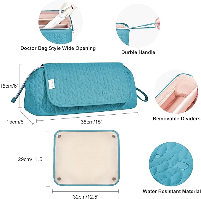 KarSyon Hair Tools Travel Bag with Hot Tool Mat 2 in 1 Organizer Bags