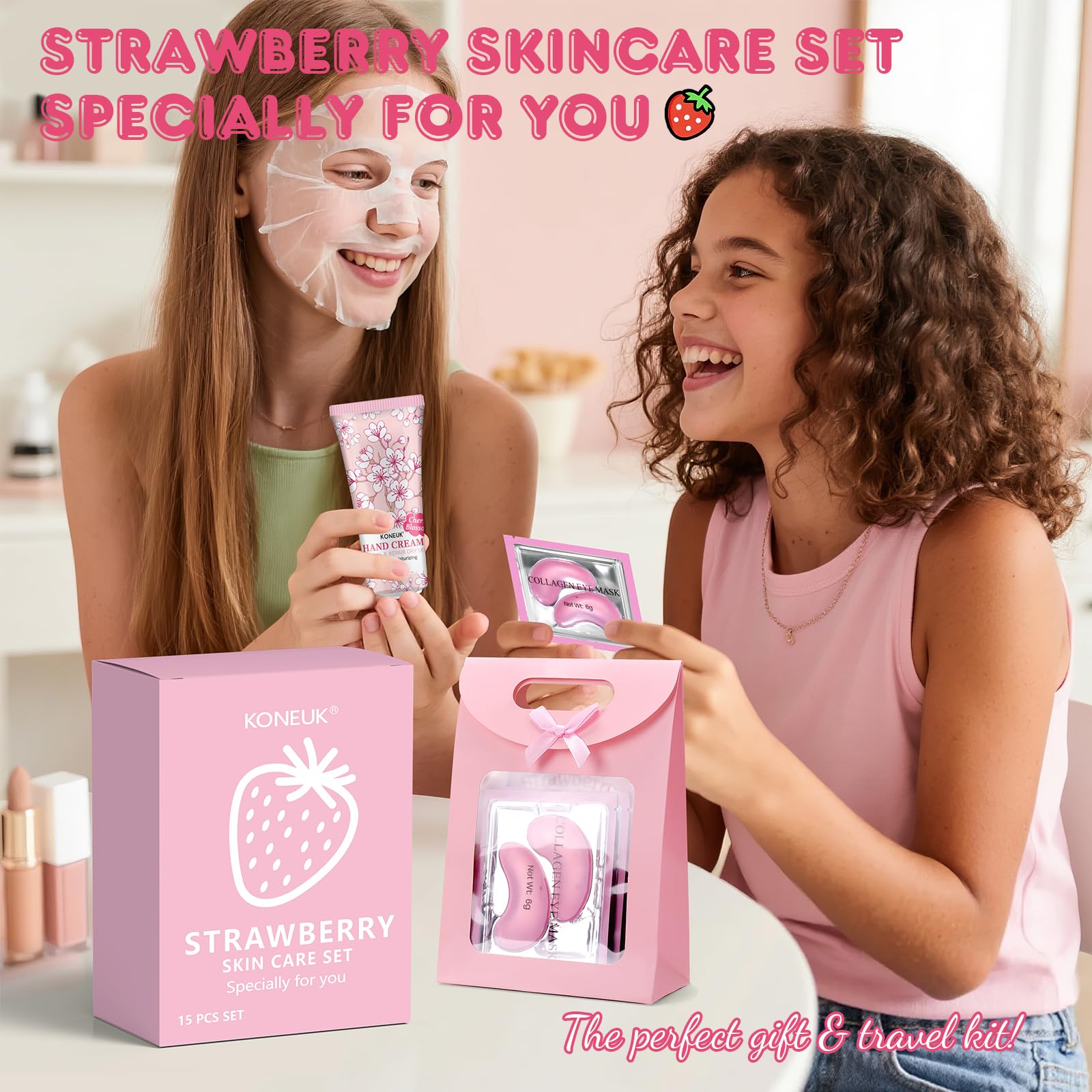15 PACK Skincare Gifts Set for Teen Girls, Travel Kit & Skin Care Gifts