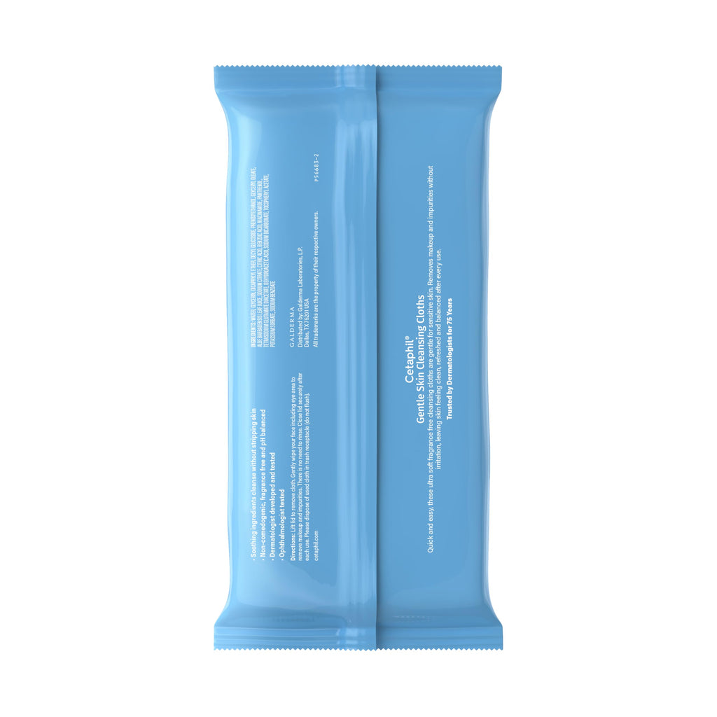 Cetaphil Cleansing Face & Body Wipes, Fragrance Free, 25ct, 3-Pack