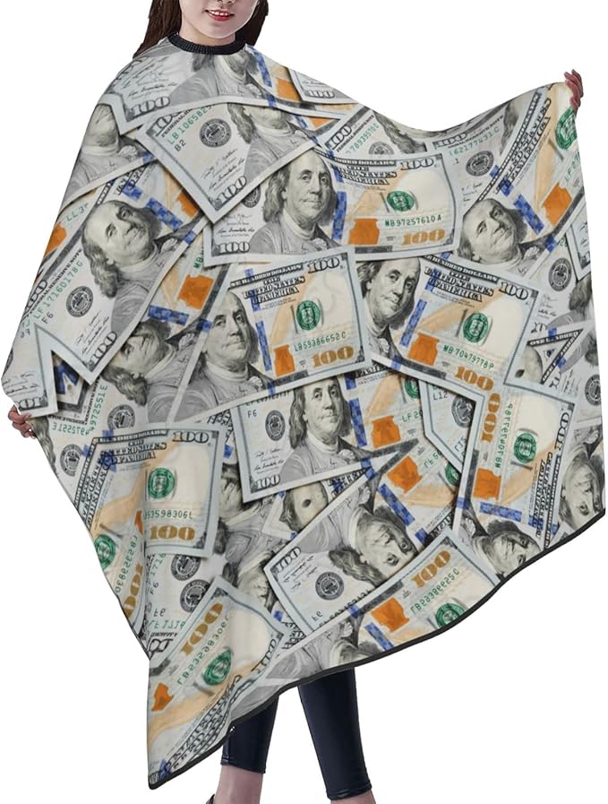 Carwayii Money Barber Cape Professional Hair Cutting Cape Salon Hairstylist