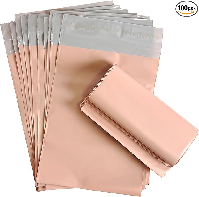 Disposable Sanitary Bags, 100 Pcs, Pink, Self-sealing, Odor-proof, Rectangular, Plastic, 10" x 6" Bags for Feminine Hygiene, Personal Waste, or Pet Waste