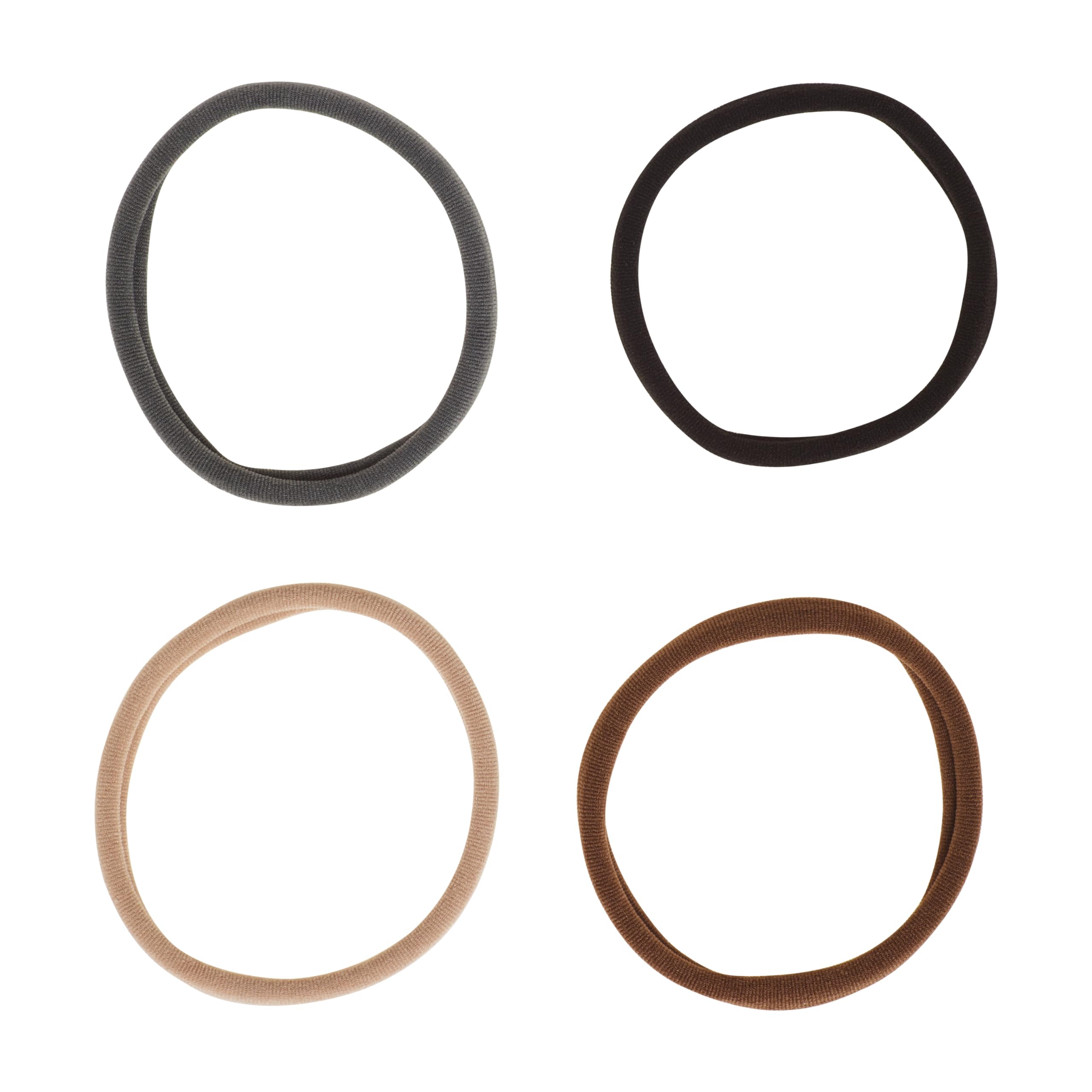 Goody Ouchless Seamless Hair Elastics, 10 Ct, Neutral Tones, Damage-Free Gentle Hold Ties, No Snag or Pull, For All Occasions, Chic Styling Accessories for Women & Men, All Hair Types