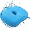 Idle Hippo Hot Tub Booster Seat, 4D Air Mesh Hot Tub Pillow with Powerful 6 Non-Slip Suction Cups, Ergonomic Booster Cushion, Quick Dry Spa Pillow for Indoor Outdoor Hot Tub-Blue