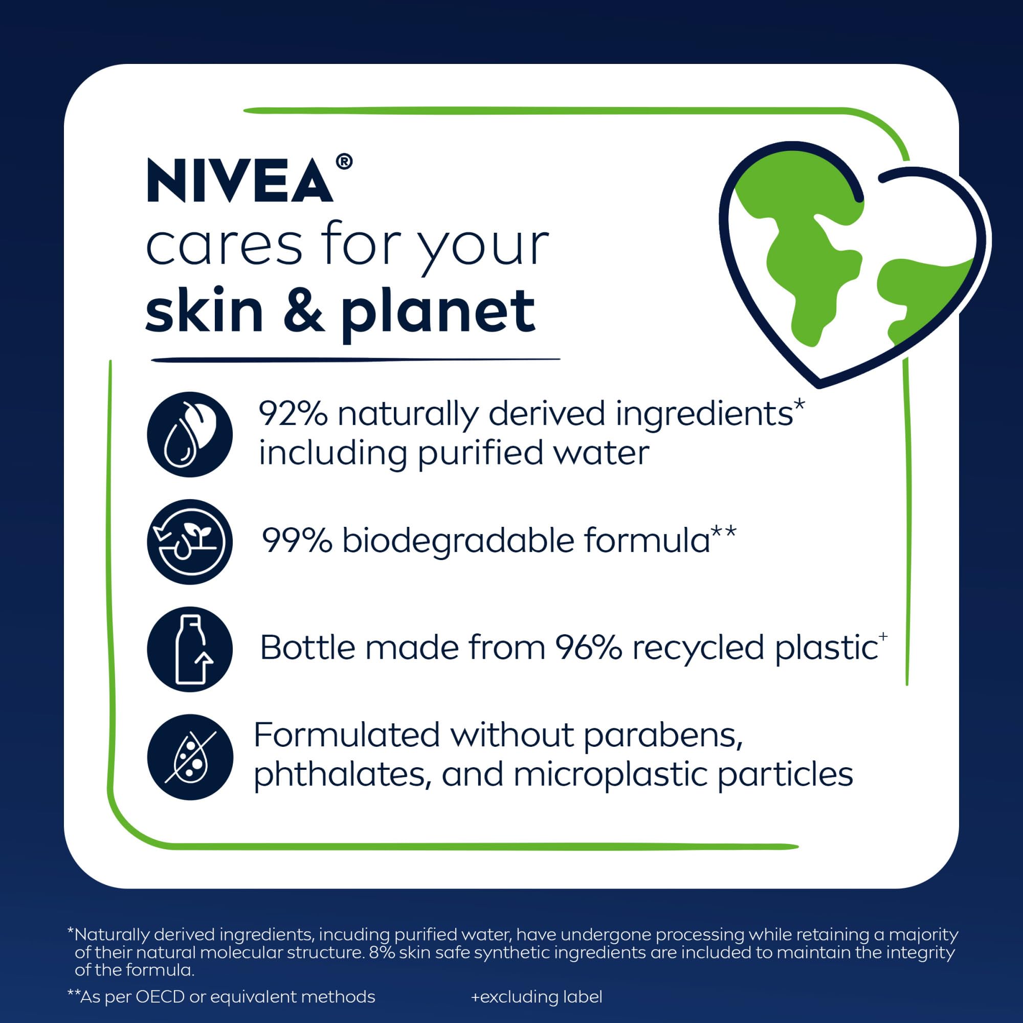NIVEA Men Active Clean Body Wash with Natural Charcoal for Normal to Oily Skin, 3-in-1 Charcoal Body Wash, Face and Hair, Draws Out Dirt and Impurities, 30 Fl Oz Bottle