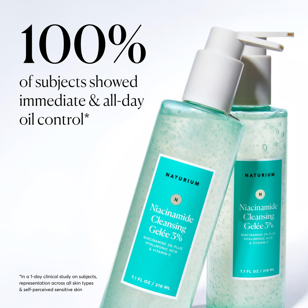 Naturium Niacinamide Cleansing Gelée 3%, Gel Face Cleanser, 7.1 fl oz