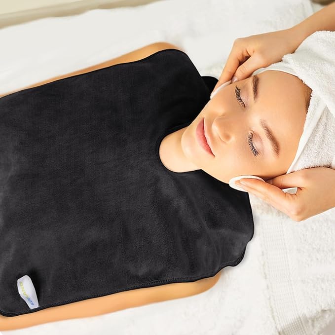 SINLAND Microfiber Esthetician Towels for Facials Mask Removing Face Wrap Soft Facial Cloth with Split Design Spa Towels for Facial Steam Massage and Cleansing 20x15.7inch