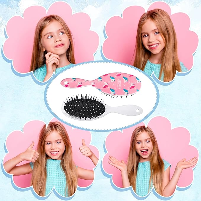 4 Pack Detangler Hair Brushes, Anti-static Massage Comb Hair Brush for Women Girls Curly Straight Long or Short Hair