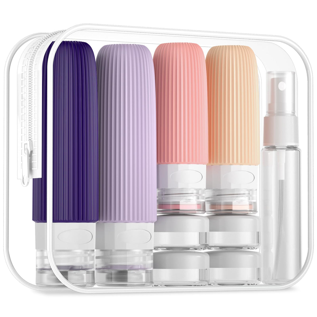 Mrsdry 16 Pack Travel Bottles for Toiletries, Large 6oz Silicone Travel Containers, Leak Proof Refillable Liquid Shampoo And Conditioner Travel Essentials