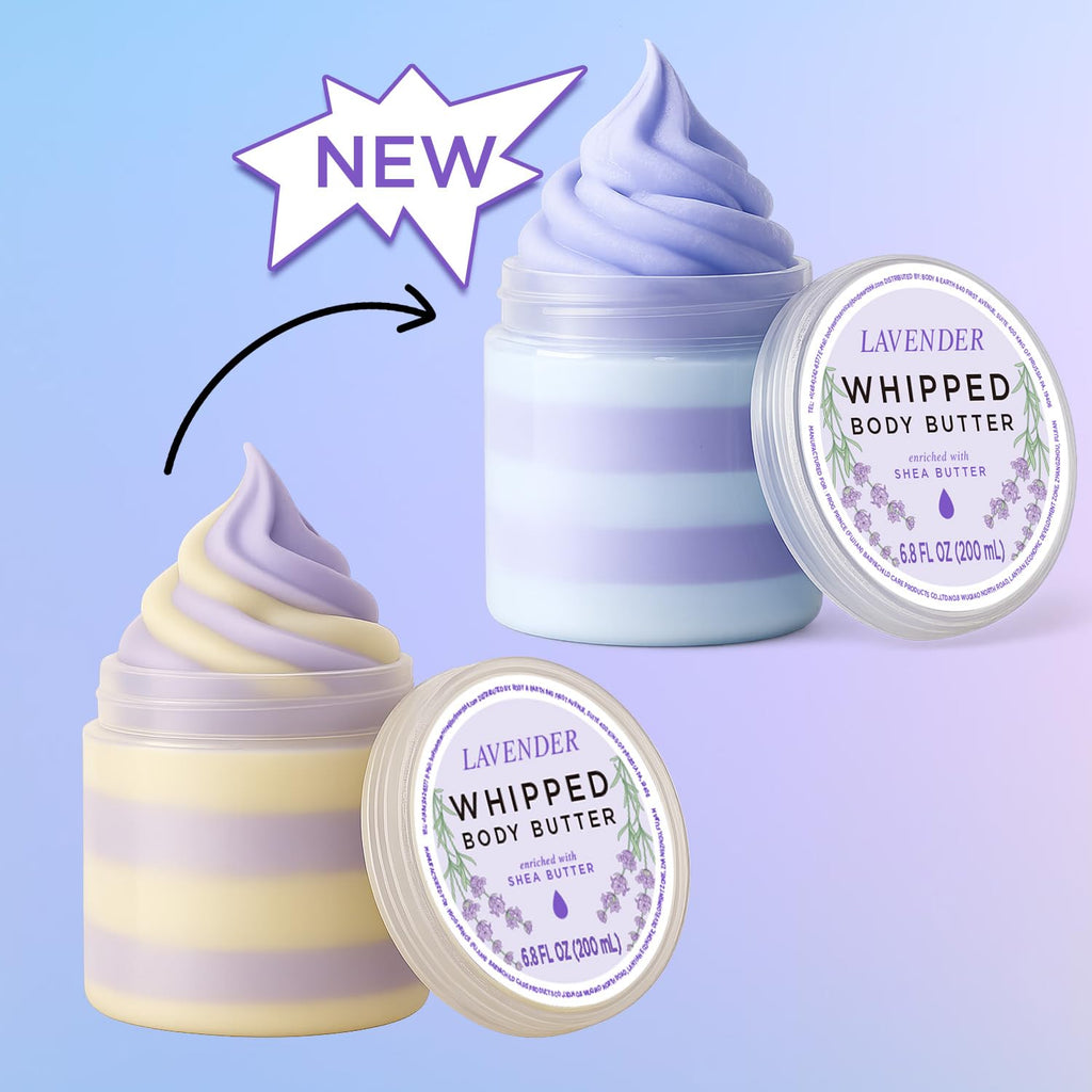 Princess Belle Lavender Whipped Body Butter, Whipped Shea Butter, Body Moisturizer for Dry Skin, Smell Good, Leaves Skin Feeling Moisturized and Soft-200ml(6.8 floz)