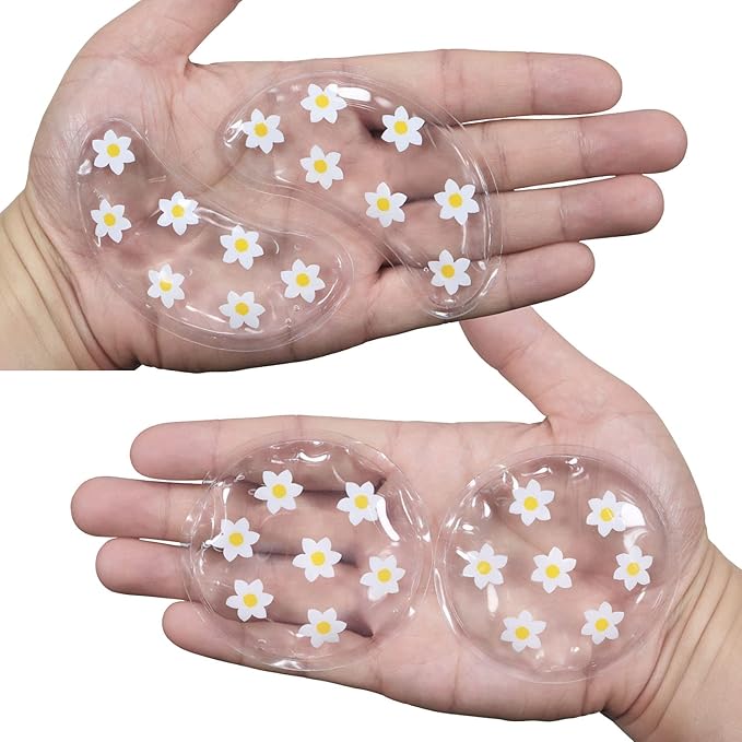 ZNÖCUETÖD Gel Ice Pack Reusable Cooling Eye Pads and Under Eye Patches,Eye Hot Cold Treatment Pack for Redness,Pain Relief and Eye Relax