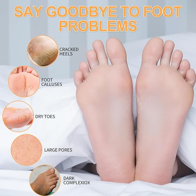 nbc BeautiLab Pedicure Kit Foot Soak Set: Bubble Salt, Sugar Scrub, Massage Mask, Massage Lotion in a Box, 4 Step Foot Spa Kit for Dry Feet, Calluses and Tired Feet(1 Set Tropical Fruit)