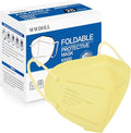 WWDOLL KN95 Face Mask 25 Pack, 5-Layers Breathable KN95 Masks, Yellow
