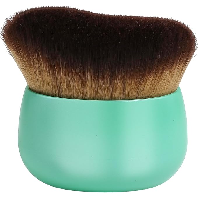 Makeup Blend & Blur Extra Large Body Brush for Self Tanner,Leg Makeup & Bronzer Self Tan Applicator, Powder, Foundation, Blusher, Bronzer，Massager for Face Gift box (Green)