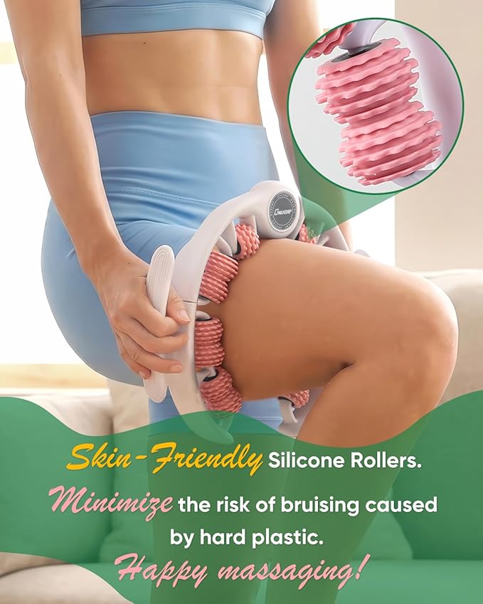 ONUEMP Cellulite Massager Roller, Cellulite Remover Muscle Roller, Fascia Massage Tool for Thigh, Leg, Waist - Anti-Celulitis, Lymphatic Drainage, Body Sculpting, Deep Tissue Pain Relief
