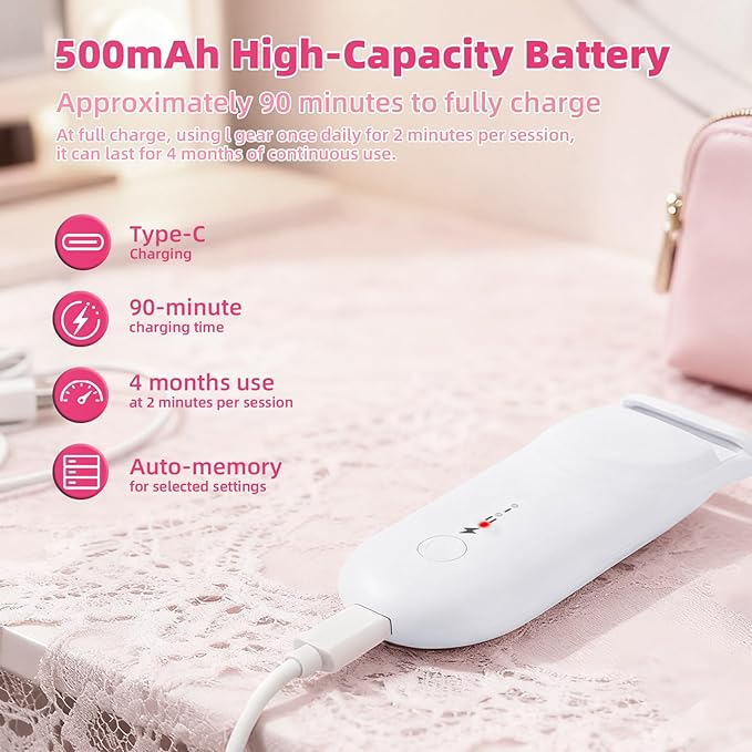 Heated Eyelash Curler, 10s Fast Heating Portable Electric Lash Curler, Type-C Rechargeable Travel Eye Lash Curlers with Anti-Scalding Silicone Pad, 2 Temp Modes & 24H Long Lasting Curves (White)