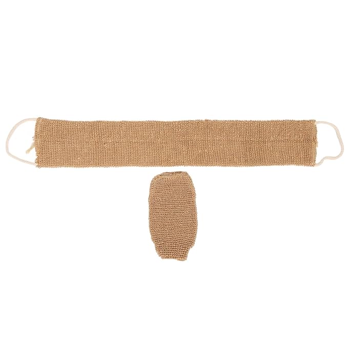 Back Scrubber with Textured Ultra Soft Microfiber Glove Strap Spa Quality Exfoliation for Home or Travel