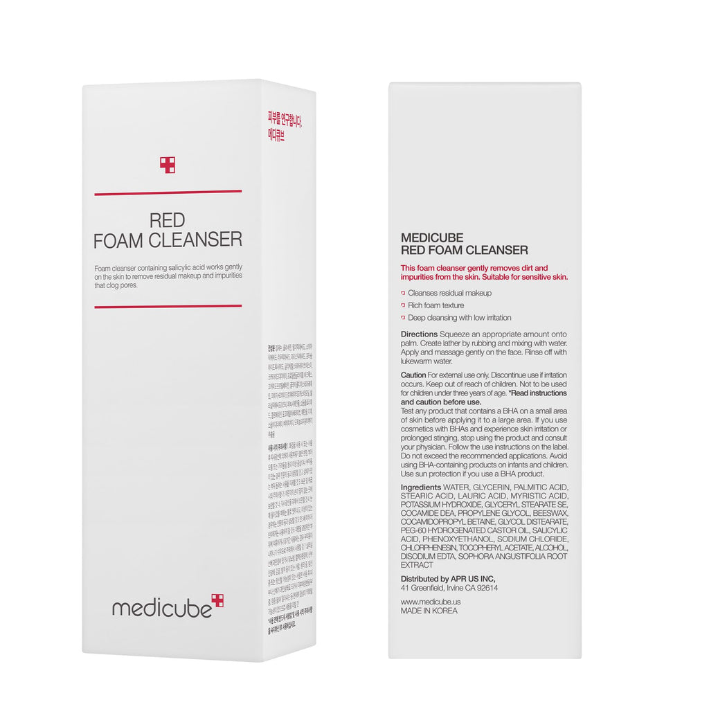 medicube Facial Cleanser Red Foam Cleanser, 4.05 oz