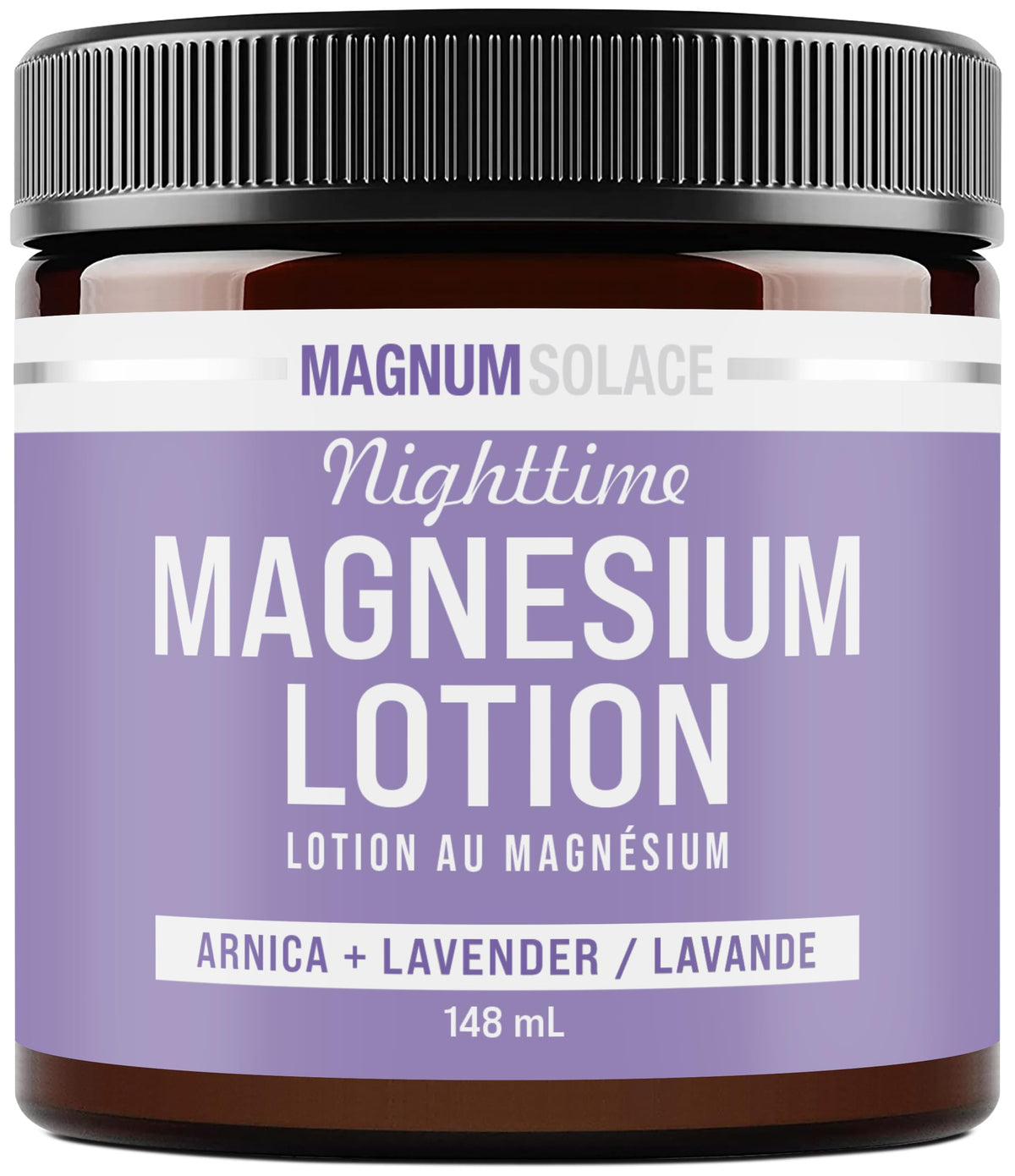 Magnum Solace Nighttime Magnesium Lotion with Arnica – Highly Concentrated Magnesium for Muscles & Joints – Apply to Legs or Feet Before Bed – Skin-Friendly