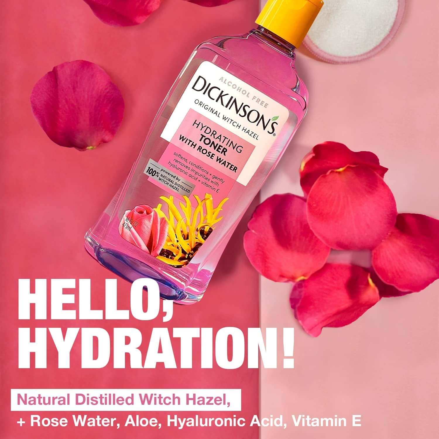 Dickinson's Witch Hazel Hydrating Toner with Rosewater | 16 Fl Oz