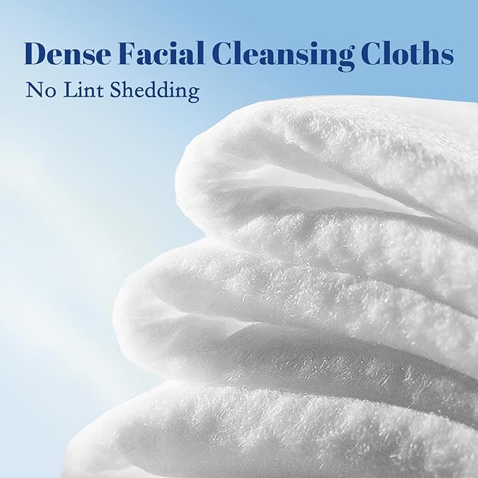 ITO Face Towels, Ultra-Soft & Extra Thick Cleansing Towels for Sensitive, Dry & Oily Skin, Facial Tissue, Makeup Remover Disposable Towels (60 Count (Pack of 3))