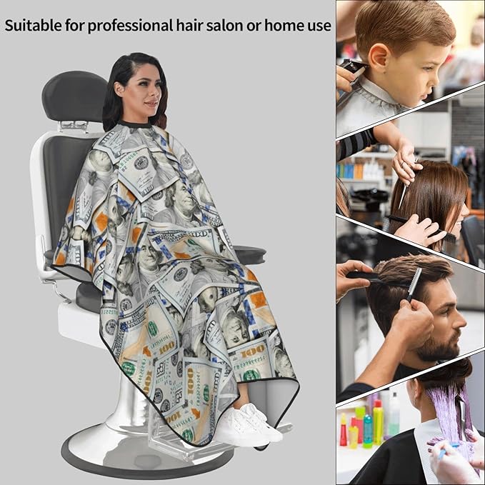 Carwayii Money Barber Cape Professional Hair Cutting Cape Salon Hairstylist