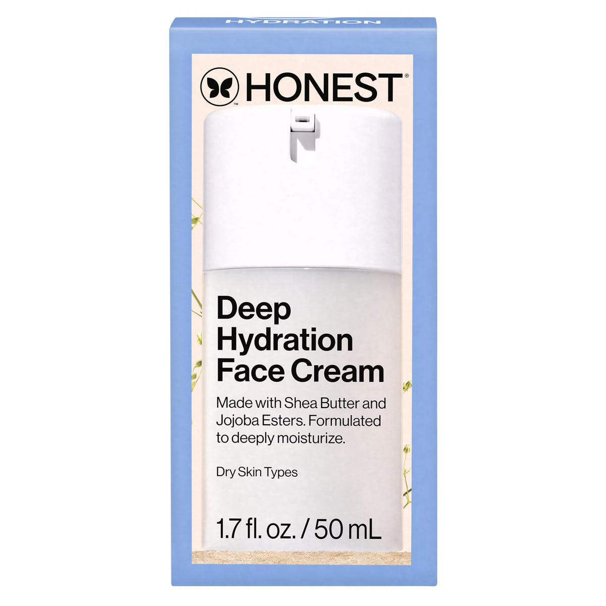 Honest Beauty Deep Hydration Face Cream for Dry Skin, 1.7 fl oz