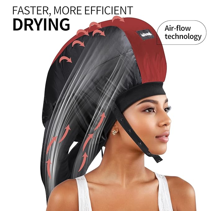 Hooded Hair Dryer， Ideal Hair Diffuser for Curly Hair， Your Ultimate Solution - Spacious Capacity Blow Dryer Cap for Rapid Styling of Curls