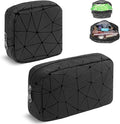 Likesing Period Bag for Teen Girls, Leather Sanitary Napkin Storage Bag, Portable Menstrual Pad Bag Period Pads Pouch, Small Make Up Bags(Black*G)