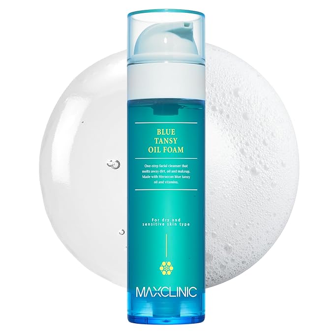 [K-Beauty] Blue Tansy Oil to Foam - All-in-One Korean Face Wash Oil-Based Foaming Facial Cleanser - Excess Sebum & Oil Control - Gentle Makeup Deep Cleansing Oil for Oily Skin Types 3.88 fl oz