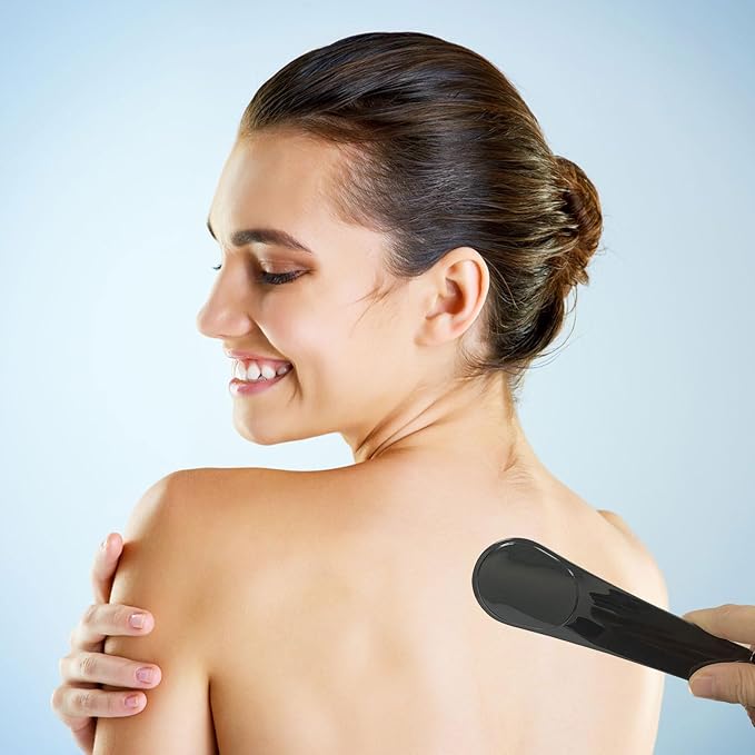 Back Lotion Applicator, Lotion Applicator, Sunscreen Applicator Features Foldable Portable Design with Non-Slip Handle, Lotion Applicator for Back Self Men and Women (black)