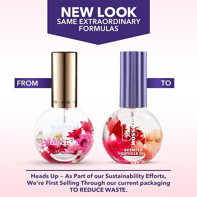 Blossom Cuticle Oil for Nails, Hydrating, Moisturizing, Scented Nail Oil Cuticle Care, Infused with Real Flowers, Made in USA, 0.5 fl. oz, Amazon Exclusive, Coconut
