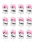 Healthcom 12 Packs Cute Ice Cream Shape Plastic False Eyelashes Packaging Case Empty Eyelash Storage Box Candy Container with Trays Mink Lashes Box Holder Travel Cosmetic Case for Women Girls,Pink …