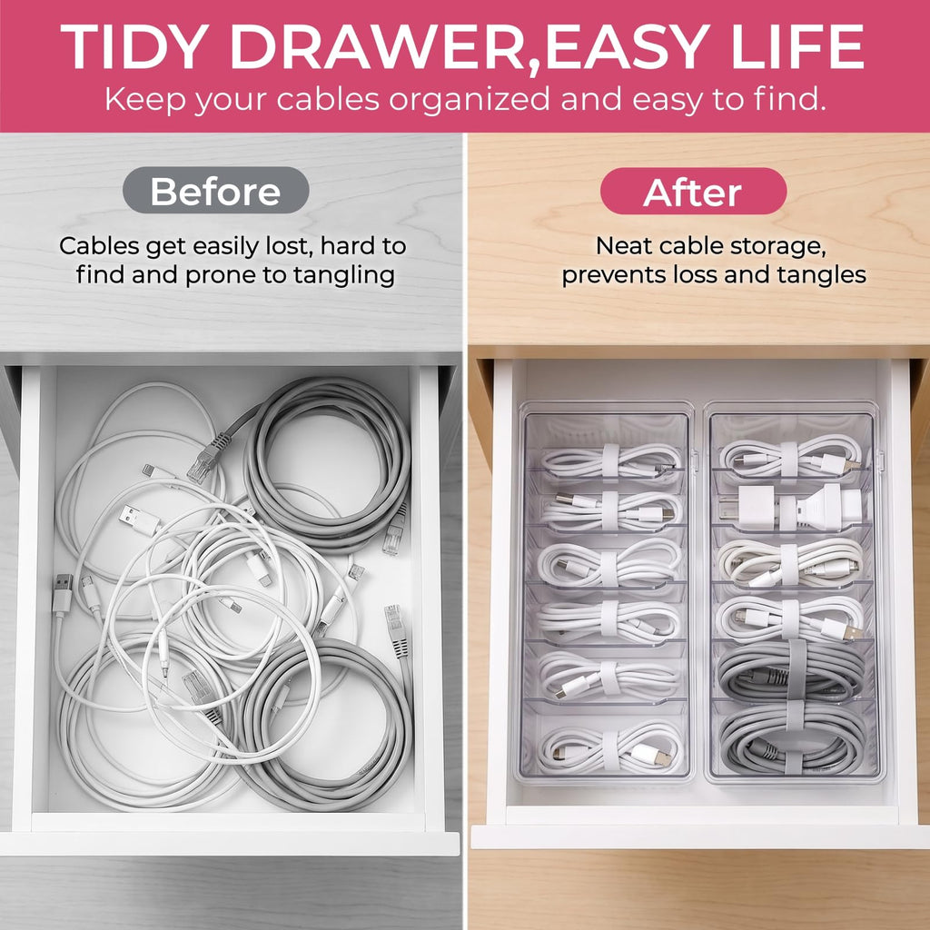 Acshio 2 Pack Lash Extension Organizer with 6 Compartments, Flip-top