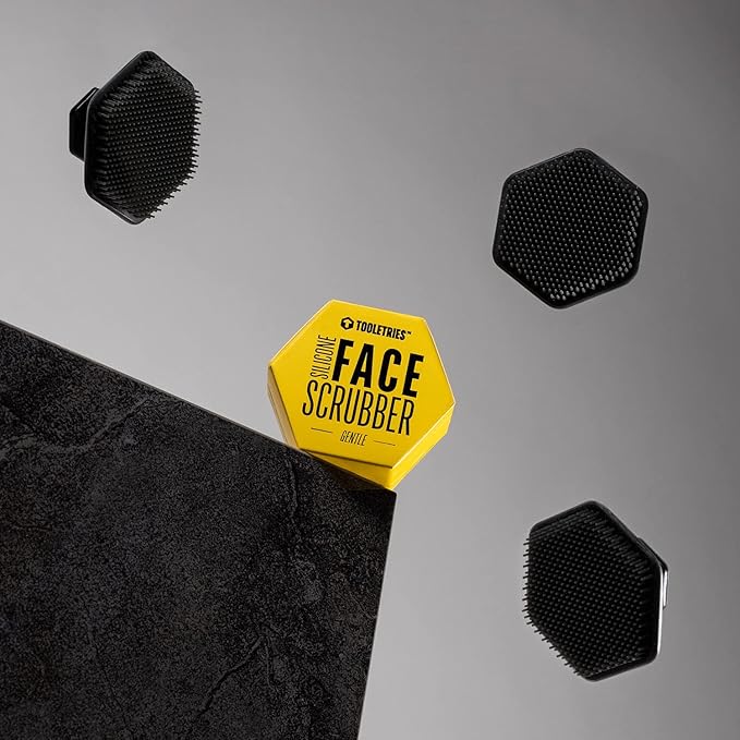 TOOLETRIES Silicone Face Scrubber, Facial Cleansing Brush - Charcoal