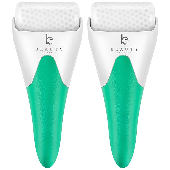 Ice Roller for Face - Smoothes Fine Lines & Wrinkles, Face & Eye Roller for Puffy Eyes, Skin Care Massager, Beauty Gift that Helps Relieve Migraines, Facial & Spa Gifts for Women