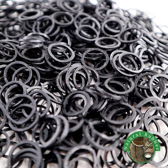 Beauty Town 1000 Pcs Rubber Bands - Soft Elastic Hair Accessories, Braids Mini Ties, No Damage Stretchy Bands for Hair (4-Packs) (Black)