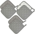 Lifaith 6 Pack Potholders Kitchen Pot Holders Set,Cotton Pot Holders for Kitchen 7 inch hot Pads,Heat Resistant Hot Pads for Cooking and Baking Dark Grey