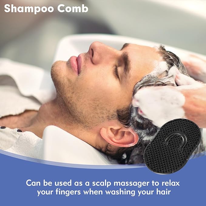 12Pcs Pocket Combs for Men, Soft Portable Hand Comb, Shampoo Scalp Beard Combs Massage Pocket Comb for Men