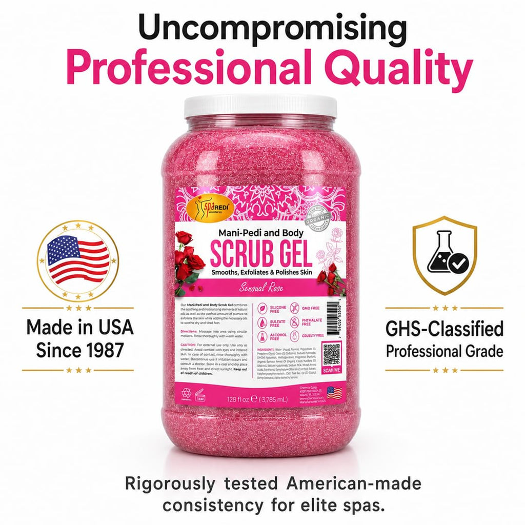 SPA REDI Professional Pedicure Pumice Scrub Gel, Smoothing, 128 oz
