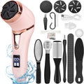 Electric Callus Remover for Feet, Portable Pedicure Kit Foot File Callus Remover, Rechargeable Waterproof Foot File for Foot Care Deadskin Remover with 9Head&LCD Display, Purple