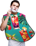 Tropical Fruit Pineapple Print Beard Bib Shaving Apron, Beard Hair Trimming Cape Gift For Dad